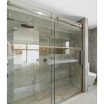 Shower Glass Frameless Sliding Door Gunmetal 1550x2000MM